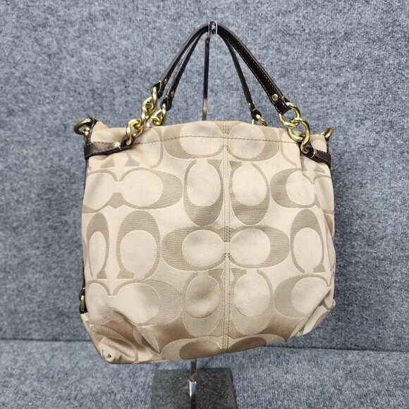 Coach Brooke F17183 Brown Sateen Signature Shoulder Bag Chain Straps F17183 - Picture 11 of 16